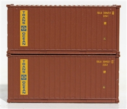 Jacksonville Terminal Company 205327 N Transocean 20' Conta 2 pk