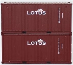 Jacksonville Terminal Company 205375 N Lotus 20' Std Container 2 pk