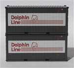 Jacksonville Terminal Company 205435 N Dolphin Line 20' Container 2 pk