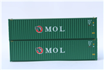 Jacksonville Terminal Company 405149 N Mol Greem 40' Container 2 pk