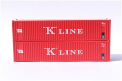 Jacksonville Terminal Company 405558 N K-Line 40' Container 2 pk
