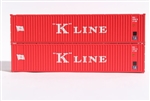 Jacksonville Terminal Company 405571 N K-Line 40' Container #2 2 pk