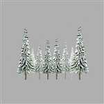 JTT 92007 Snow-Covered Spruce Trees 4 6" Tall Pkg 24 