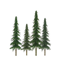 JTT 92025 Spruce Trees 1 to 2" Pkg 55