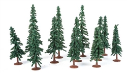 JTT 92037 Evergreen-Conifer Trees Super Scenic Series 3 5" pkg 12