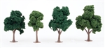 JTT 92132 Deciduous Trees Super Scenic Series Green 4 to 5" Pkg 4