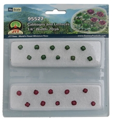 JTT 95527 HO Cabbage & Lettuce 1/4" Tall Pkg 20 