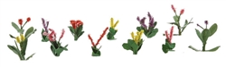 JTT 95563 HO Assorted Flower Plants Set #4 Pkg 10