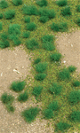 JTT 95601 Grassland Mat Earth Base w/Grassy Tufts 5 x 7" Sheet Green