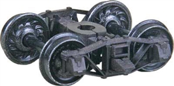 Kadee 1583 HO Arch Bar Self-Centering HGC Leaf-Spring Caboose Trucks Code 88 33" Ribbed-Back RP-25 Wheels 1 Pair