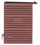 Kadee 2235 HO 7' Youngstown Box Car Door w/High Tack Board 2 Pair Box Car Red