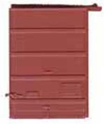 Kadee 2240 HO 7' Five-Panel Boxcar Door w/Low Tack Board pkg(2) Red Oxide