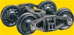 Kadee 572 HO Bettendorf T-Section Trucks w/33" Code 110 Ribbed-Back Metal Wheels Pkg 2