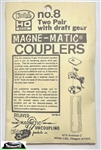 Kadee 8 HO 2 Pair Couplers w/Draft Gear Boxes