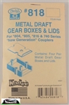 Kadee 818 O Metal Draft Gear Box & Lid Kit 4 Pair