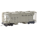 Kadee 8660 HO Pullman-Standard PS-2 2-Bay Covered Hopper Denver & Rio Grande Western #18333