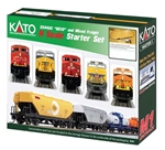 Kato 106-0023 N GE ES44AC GEVO Mixed Freight Starter Set Union Pacific Loco 6 Cars; Unitrack M1 Basic 4-1/2 x 2' Oval Power Pack