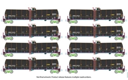 Kato 106-4801 N Greenbrier Tank Car 8 Pack Greenbrier Leasing GBRX Set #1