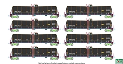Kato 106-4802 N Greenbrier Tank Car 8 Pack Greenbrier Leasing GBRX Set #2