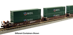 Kato 106-6210 N Gunderson Maxi-I 5-Unit Container Well Car w/40' Containers BNSF Railway #238403 & China Shipping Containers