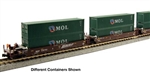 Kato 106-6211 N Gunderson Maxi-I 5-Unit Container Well Car w/40' Containers BNSF Railway #239156 & China Shipping Containers