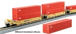 Kato 106-6212 N Gunderson Maxi-I 5-Unit Container Well Car w/40' Containers TTX #759364 & Yang Ming Containers