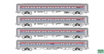 Kato 106-8020 N Amfleet I 3 Coach & Cafe Set Amtrak #21200 21226 21267 20011  Phase III