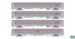 Kato 106-80201 N Amfleet I 3 Coach & Cafe Set with Interior Lights Amtrak #21200 21226 21267 20011  Phase III