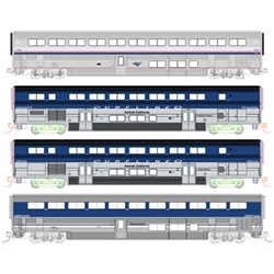 Kato 106-9002 N Pacific Surfliner Add-On Set Standard DC Amtrak 2 Surfliner & 2 Superliner Coaches