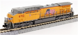 Kato 176-7039 N GE AC4400CW Low Numberboards Standard DC Union Pacific #6712 No Flag