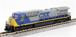 Kato 176-7043 N GE AC4400CW Low Numberboards Standard DC CSX #77 YN1