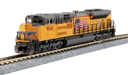 Kato 176-8529 N EMD SD70ACe with Nose Headlight Standard DC Union Pacific #8983 Armour Yellow United States Flag