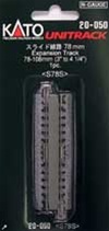 Kato 20-050 N Straight Roadbed Expansion Track Section Unitrack 3 to 4-1/4"