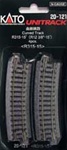 Kato 20-121 N Curved Roadbed Track Section Unitrack 15-Degree 12-3/8" Radius Pkg 4