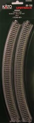 Kato 20-132 N Curved Roadbed Track Section Unitrack 45-Degree 13-3/4" Radius Pkg 4