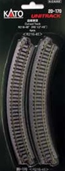 Kato 20-170 N Curved Roadbed Track Section Unitrack 45-Degree 8-1/2" Diameter