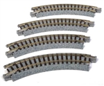 Kato 20-176 N Compact Curve 4-5/8" Radius Unitrack Pkg 4