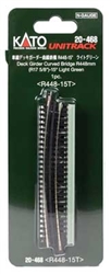 Kato 20-468 N Curved Deck Girder Bridge Unitrack Light Green 17.6" Radius R448 15-Degree 
