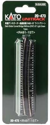 Kato 20-473 N Curved Deck Girder Bridge Unitrack Light Green 19" Radius R481 15-Degrees 