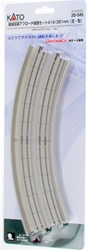 Kato 20-545 N Unitrack CT Double-Track Superelevated Curve Easment 1 Each Left & Right 22.5 Degrees 15 & 16-3/8" Radius
