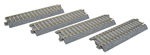Kato 2-141 HO Straight Track w/Concrete Ties Unitrack 4-7/8" Pkg 4