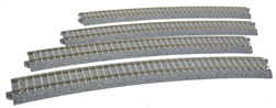 Kato 2-242 HO Superelevated Easement Curve Track w/CT Unitrack 2-8-3/4" Radius 2-2.5 Degree Sections 1 Each Left & Right