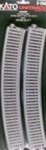 Kato 2-250 HO Unitrack Curved Sections 2-2.5 Degree Radius Pkg 4 31-1/8" 