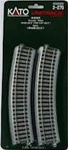 Kato 2-270 HO Curved Roadbed Track Section Unitrack 2-2.5-Degree Section 19-1/4" radius Pkg 4