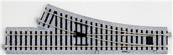 Kato 2841 HO Manual Turnout Unitrack Right Hand 9-3/4" 246mm Long 19-1/4" 490mm Radius      