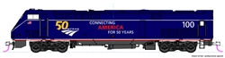 Kato 37-6113LS HO GE P42 Genesis LokSound and DCC Amtrak 100 (50th Anniversary Scheme, Midnight Blue)