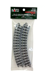 Kato 52-220 HOn30 Curved Roadbed Track Section Unitrack 7" Radius 45 Degree Sections pkg (4)