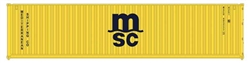 Kato 80-055G N 40' Corrugated Container 2-Pack Assembled Mediterranean Shipping MSC