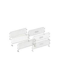 Kato 85-21216 N Traffic Barriers/Fences Silver pkg(6)