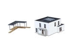 Kibri 38339 HO Lina Cube House with Terrace Polyplate Kit